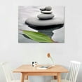 thumbnail image 3 of EastSmooth  Zen Decor Bathroom Wall Art Spa Still Life With Green Bamboo Pictures Grey Stone Painting Prints Modern Canvas Artwork Spa Meditation Yoga Room Home Bedroom, 3 of 5
