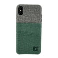 thumbnail image 3 of Dockem iPhone XS Max Luxe M2 Wallet Case; Built-in Metal Plate, 2 Card Holder Slots, Green/Grey, 3 of 9
