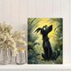 thumbnail image 2 of Qisvanset 12x16 Inch Church Road Country Landscape Oil Painting Wall Art, 2 of 5