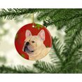 thumbnail image 2 of Carolines Treasures SS4692-CO1 French Bulldog Flocons de Neige Rouges Ornement en Céramique de Noël, 2 of 2
