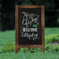 thumbnail image 6 of SLSRFD 40x20 Double Sided A-Frame Chalkboard Sign, Folding Wooden Sandwich Board Easel with Rustic Pine Frame for Outdoor Business, Cafe, Wedding, Menu Display，Brown, 6 of 6
