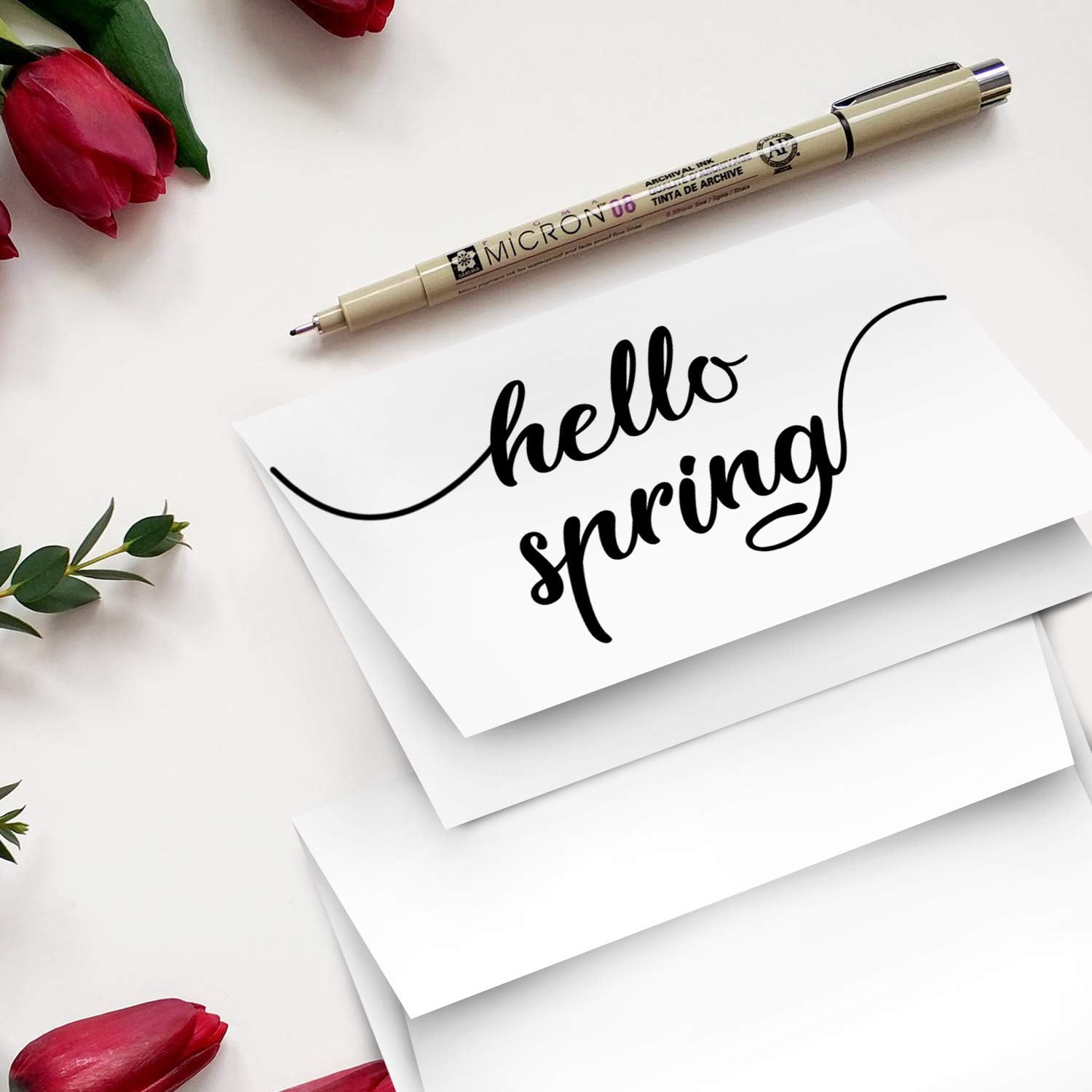 Blank White Greeting Cards with Envelopes Set - Great for Business, Wedding Invitations, Bridal and Baby Shower, Holiday and Birthday Cards | 80lb Cover (216gsm) | 5" x 7" (A7 Size) | Bulk Pack of 50
