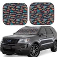 thumbnail image 1 of Vsdgher Colorful Fish Print Car Windshield Sun Shade, Reflective Sunshade Window Sunshade Sun Visor Protector Fit for Cars,Trucks,SUVs-Large, 1 of 6