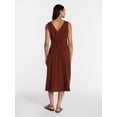 thumbnail image 2 of Time and Tru Women's Sleeveless Button Down Linen Blend Dress, Sizes XS-XXXL, 2 of 4