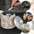 thumbnail image 4 of Yayeee Ashtray with Lid for Cigarette Smokeless Stainless Steel Home Ash Holder, Cartoon Bear, 4 of 7