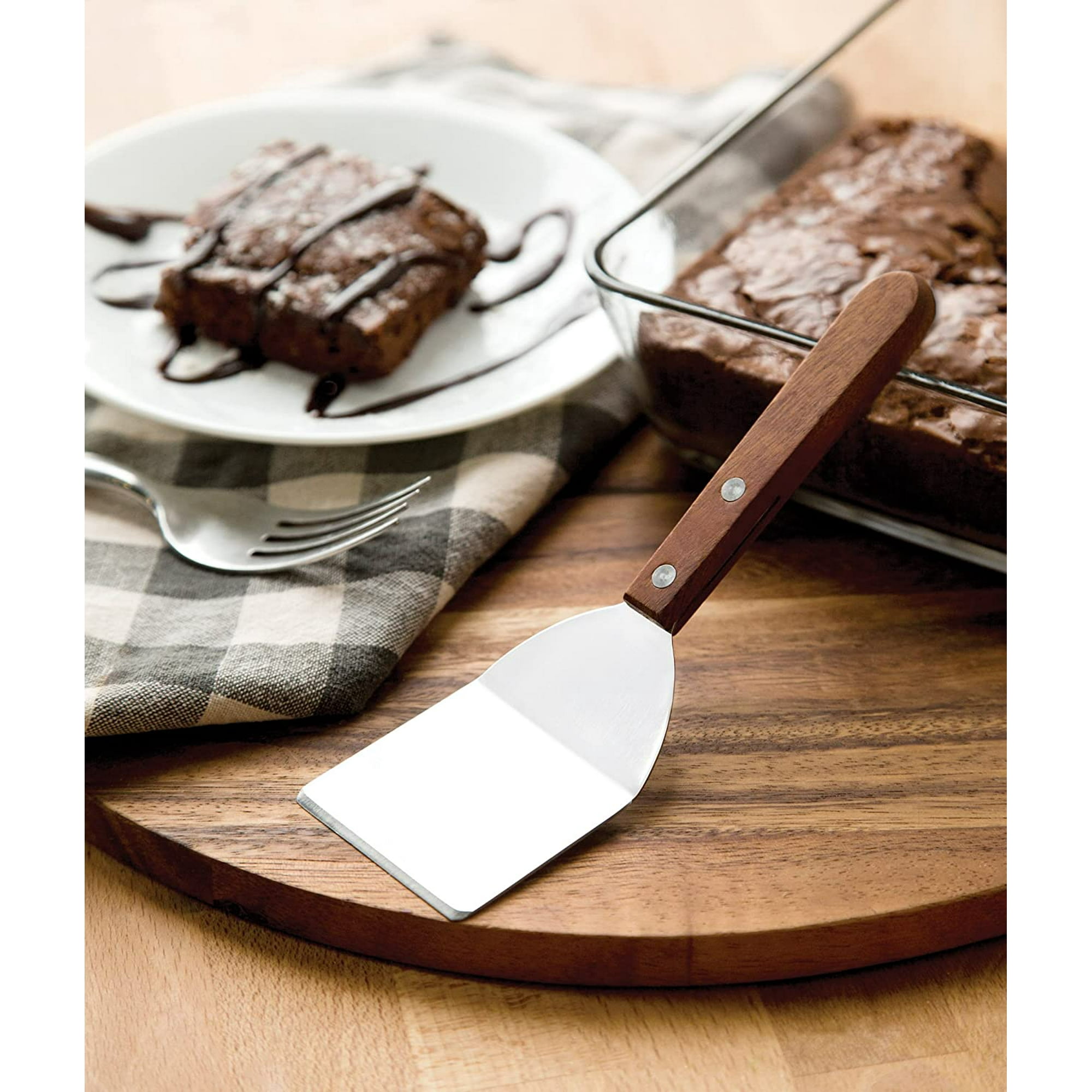 Fox Run Stainless Steel Cookie & Brownie Spatula with Wooden Handle