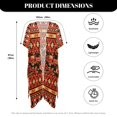 thumbnail image 6 of HELLHERO Polyester Bathing Suit Cover Up for Summer Long Free Size Long Kimono Swimsuit Cover Up Geometric Hummingbird, 6 of 6