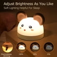 thumbnail image 3 of Zshan Children's Night Light 3-in-1 Alarm Clock and Night Light 7 Colors LED Portable Mouse Bedside Clock Silicone Adjustable Brightness with Remote Control USB Rechargeable Baby Night Light, 3 of 5