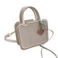 thumbnail image 1 of Bolso de mano para mujer, bolso de mano de gran capacidad con correa ajustable, bonito bolso de mano de piel sintética para compras diarias, 1 of 8