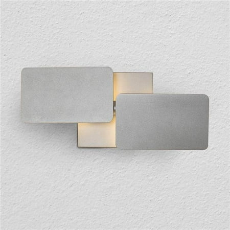 

12 in. Eclipse Rotative Integrated LED Wall Sconce Lighting Fixture in Silver