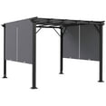 thumbnail image 1 of Outsunny 10' x 10' Retractable Pergola Canopy for Backyard, Garden, Grey, 1 of 10