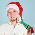 thumbnail image 3 of 2 corbatas navideñas de fieltro, divertidas y originales, con diseño de elfo. Ideales para fiestas de Año Nuevo, invierno y otras celebraciones navideñas., 3 of 7