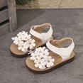 thumbnail image 2 of TOWED22 Toddler Girls Sandals Little Girl Summer Flat Sandal Baby Open Toe Outdoor Beach Holiday Dress Shoes Beige,11.5, 2 of 9