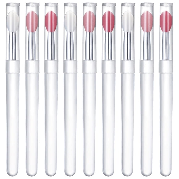 BRIGHTFUFU 9 pcs cepillos para labios pinceles labiales pinceles gloses de brillo de labios pinceles de maquillaje de sombras de ojos