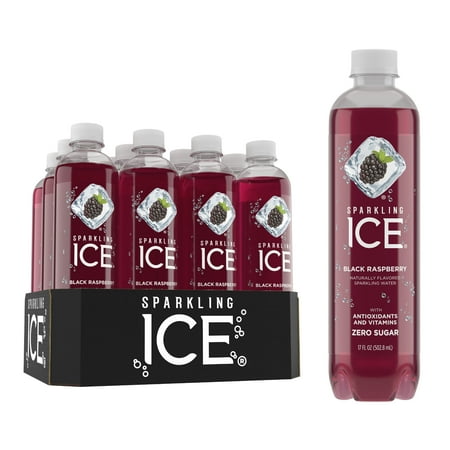 Cherry Ice - Sparkling Ice, Black Raspberry, 17 Fl Oz, 12 Count