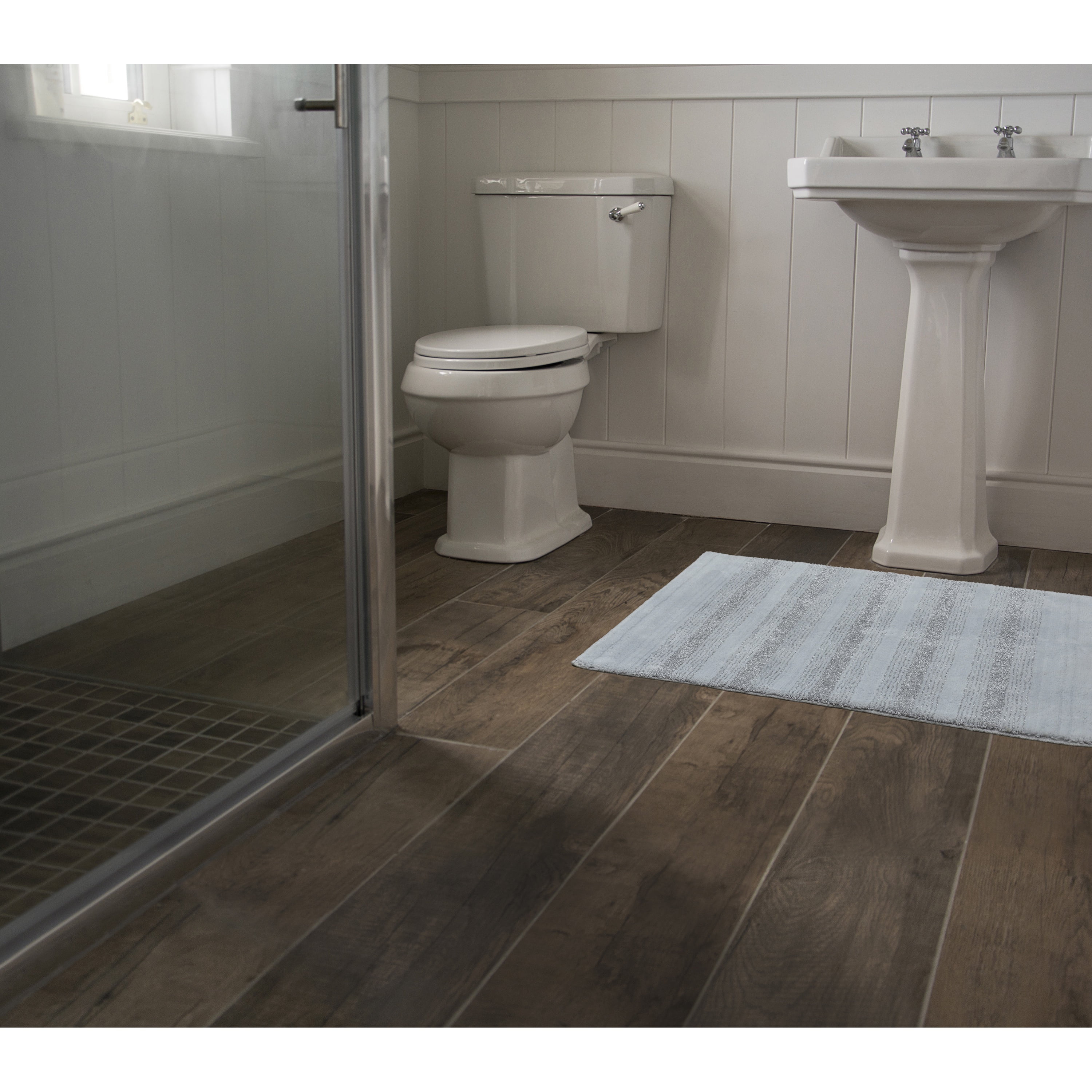 Garland Rug Essence Washable Nylon Platinum Gray Bath Rug, 30" x 50"