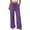Purple, variant on Bosfbaoi Pants For Women Drawstring Straight-leg Pants Elastic Waist Casual Lounge Trousers with Pockets