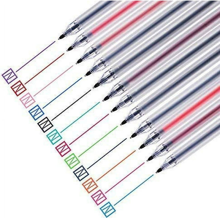 Penagic - Gel Pens 12 Colors, Ball Point Pens Fine Point, 0.5 mm Ink Pen, Note Taking Pens for Japanese Korean Office School