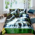 thumbnail image 1 of Waterfall Duvet Cover Set Natural Scenery Quilt Cover Pillowcase Landscape Forest Waterfall Queen Size Polyester Bedding Set, 1 of 7