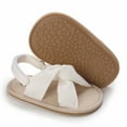 thumbnail image 5 of FAOWME Baby Girls Sandals Summer Shoes Outdoor First Waler Toddler Girls Shoes For Summer White 12-18 Months, 5 of 6