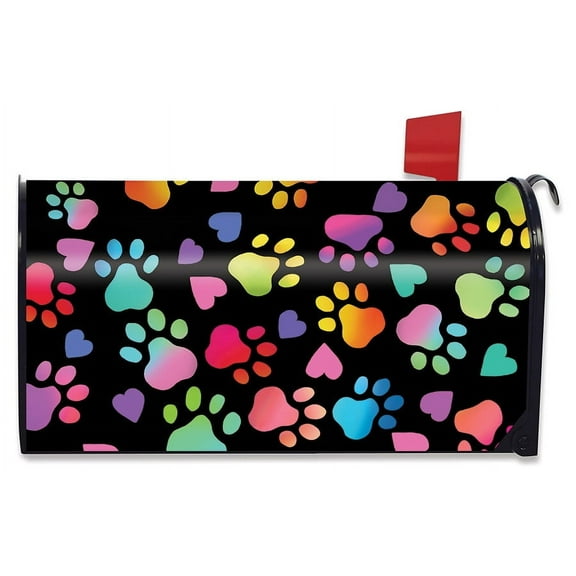 Briarwood Lane Rainbow Pawprints Mailbox Cover
