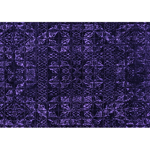 Ahgly Company Indoor Rectangle Abstract Purple Modern Area Rugs, 3' x 5'