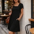 thumbnail image 5 of Hurxie Swimsuit Coverup for Women Scoop Neck Sleeveless Sheer Beach Dresses Vacation Bathing Suit Cover Up Black,L, 5 of 7