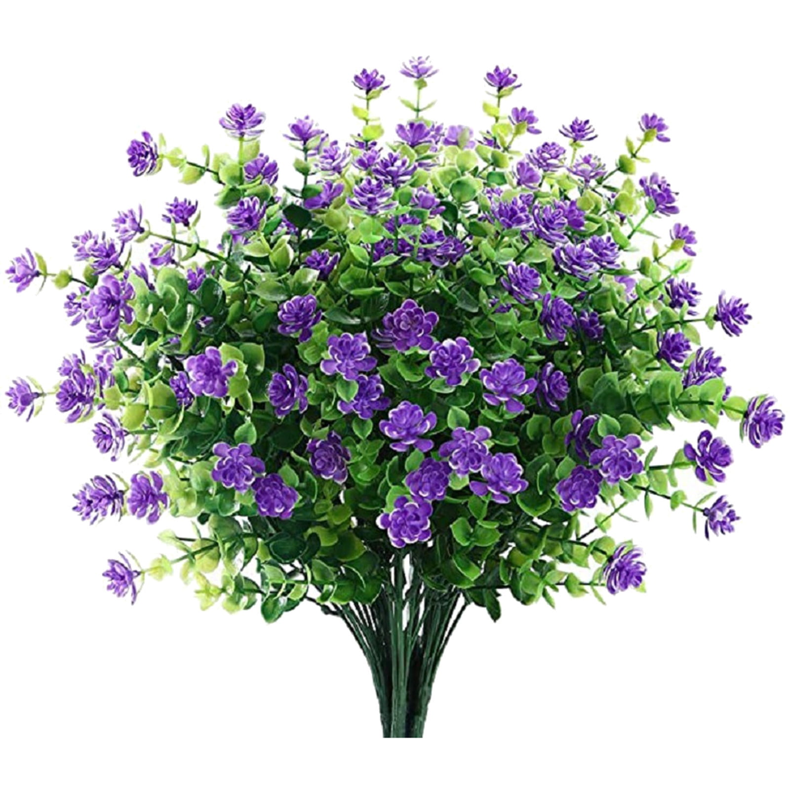 20 Bundles Artificial Flowers Outdoor, Faux Fake Flowers Plastic Floral Plants Spring Summer Decoration for for Spring Summer Garden Porch Window Patio Garden Decor, Multicolor