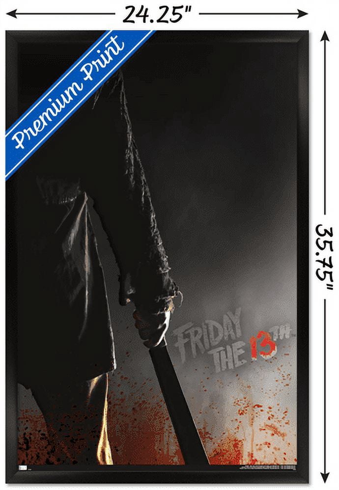 Friday the 13th - Machete Wall Poster, 22.375" x 34", Framed
