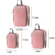 thumbnail image 3 of Juego de 3 cubos de viaje | Organizadores de equipaje de compresión para maletas | Diseño de doble capacidad | Nailon ligero e impermeable | Negro, blanco, rosa y gris, 3 of 7