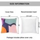 thumbnail image 3 of Funda de Almohada Decorativa YONGSHENG Textura Moderna Bordada 1 Pieza Naranja Morado, 3 of 5