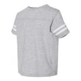 thumbnail image 2 of Rabbit Skins Toddler Fine Jersey Short Sleeve Football Tee, Vintage Heather/Blended White, 5/6, 2 of 5