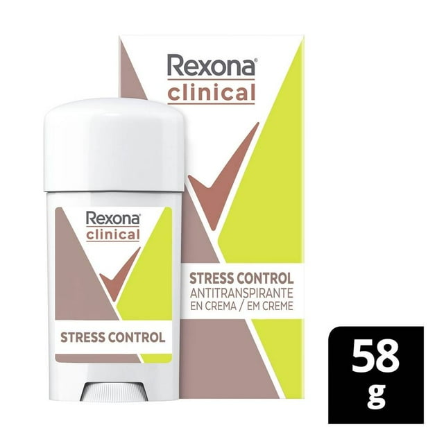 Antitranspirante Rexona clinical stress control en crema para mujer 58 g