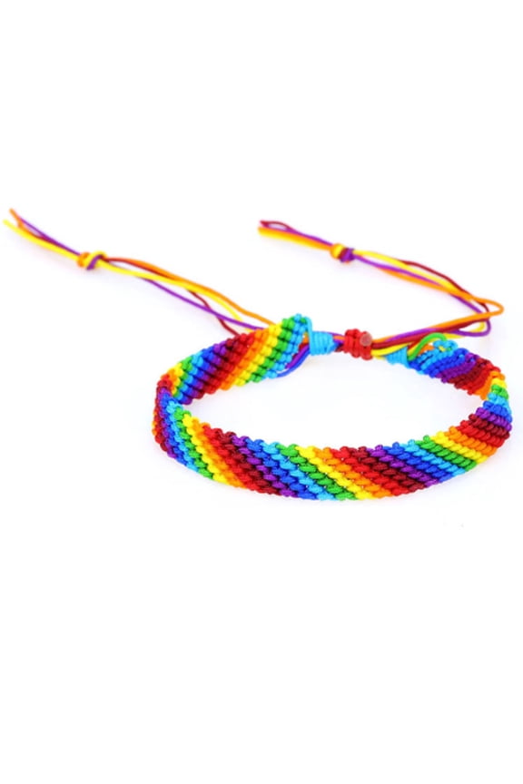 2026 New Gay Bracelet Rainbow Colored Charm Bracelet Happiness Symbol Bracelets for Pride Party Gift White