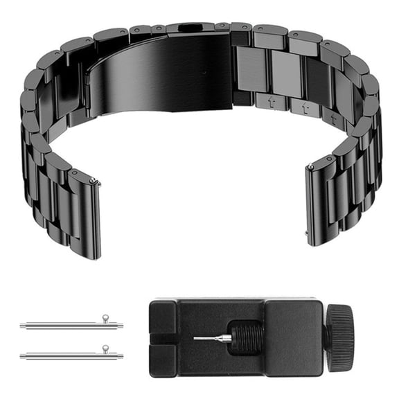 WINDLAND 22mm Stainless Steel Link Watch Bands Strap for Smartwatch Wristwatch Strap