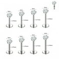 thumbnail image 2 of QQTDFG 8Pcs/Lot Surgical Steel Labret Stud Helix Tragus Monroe Lip Ring Medusa Piercing-Star CZ-Lake Blue, 2 of 9