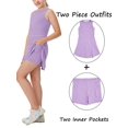 thumbnail image 5 of LANGWYQU Sleeveless Kids Girls Sport Yoga Dress Sets Children Dress & Shorts, 5 of 5