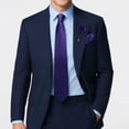 thumbnail image 2 of Purple Ties for Men Plaid Checkered Tie Set Silk Necktie Pocket Square Handkerchief Cufflinks Lapel Pin Tie Clip, 2 of 6