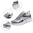 thumbnail image 5 of Womens Shoes,Casual Sneakers Unique Sequined Flat Overseas European Style Comfort Walking Everyday Wear Lightweight Fashion Footwear,Shoes for Women,Silver,8, 5 of 9