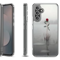 Shockproof Protective Phone Case Cover for Samsung Galaxy S25 FE, by OneToughShield - Icy Rose