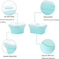 thumbnail image 2 of EIGTHTAIL Collapsible Silicone Food Storage Container Set of 3 with Lids | Stackable - Space Saving | Microwaveable | Freezer  Dishwasher Safe| BPA Free|Collapsible Leftover or Meal Prep, 2 of 7