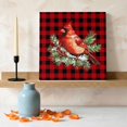 thumbnail image 3 of Ships Next Day Canvas Wall Art 16"x16", Christmas Cardinal Birds Wood Framed Canvas Print Painting, Buffalo Checker Xmas Pine Tree Ready to Hang Picture Wall Decor for Home Bedroom Kitchen Office, 3 of 9