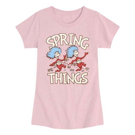Dr. Seuss - Spring Things - Youth Girls Fitted Short Sleeve T-Shirt