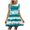 Green, variant on Idoravan Summer Dresses for Women Clearance Women Summer Dresses Round Neck A Line Printed Casual Short Sleeve Ruffle-Trim Dress