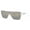 White, variant on Men's White Flat Top Shield Sunglasses with Brand Graphic Mirror Lens Made in Italy