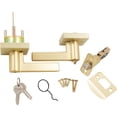 thumbnail image 4 of Vienna Door Lever with Square Rosette, Entry Latch, KW Keyway, Satin Brass by Stone Harbor Hardware, 4 of 4