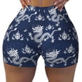 thumbnail image 2 of Logiee Dragon Print Women's Biker Shorts,Workout Gym Shorts,Scrunch Shorts,Tummy Control Hidden Scrunch Running Yoga Shorts-XX-Large, 2 of 8