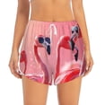 thumbnail image 2 of Balery Cool Flamingos Sunglasses Scene Pantalones cortos deportivos para mujer con forro y dos bolsillos, elásticos, para entrenamiento, gimnasio, yoga-Medium, 2 of 7