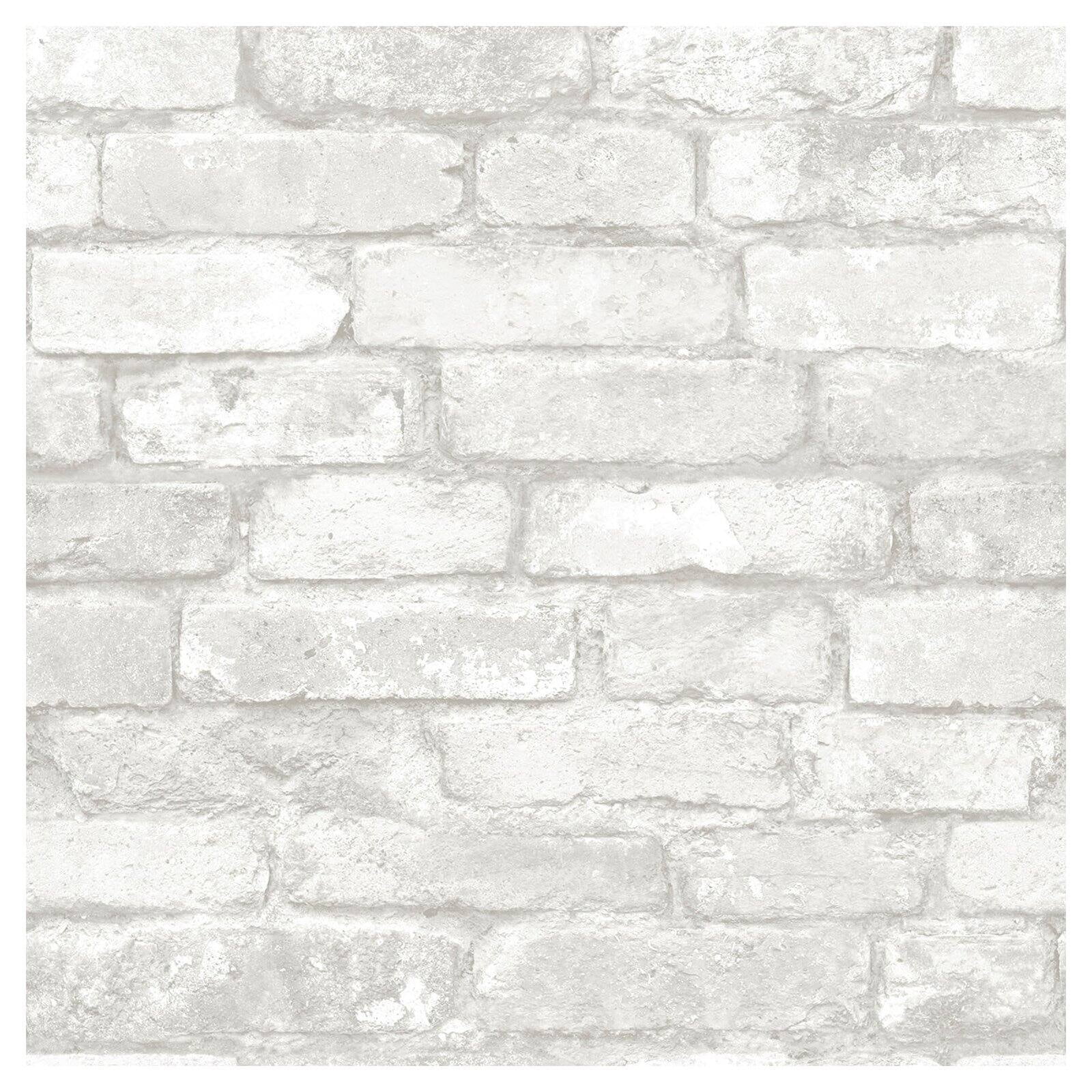 Brewster Brick White Peel And Stick Wallpaper - Walmart.com