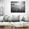thumbnail image 3 of Designart Black and White Wheat Field - Landscape Printed Throw Pillow - 18x18, 3 of 4
